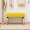 Channel Tufted Bench Light Yellow 80 X 40 X 46 Cm Fabric