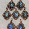 Natural Crystal Jewellery Pendant Healing Stone Gift for Women Labradorite Pendant