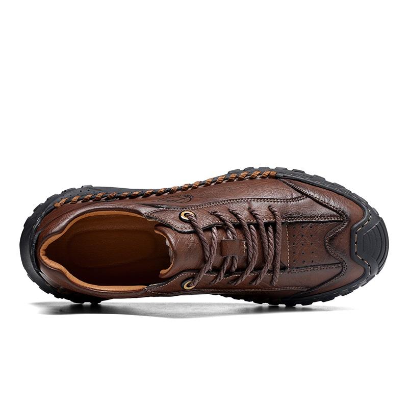 Pánské kožené ležérní tenisky Módní Ručně vyráběné Prodyšné boty Měkké Nízké pracovní boty