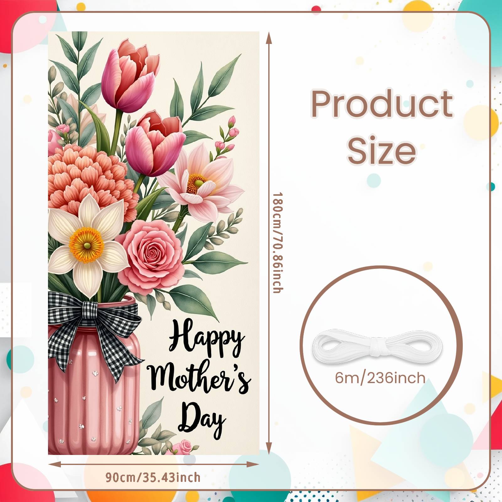 

Love Mom Banner Purple Lavender Mother Honor Banner Mom Greeting Display Red Berries Happy Mother s Day Banner For Mother s