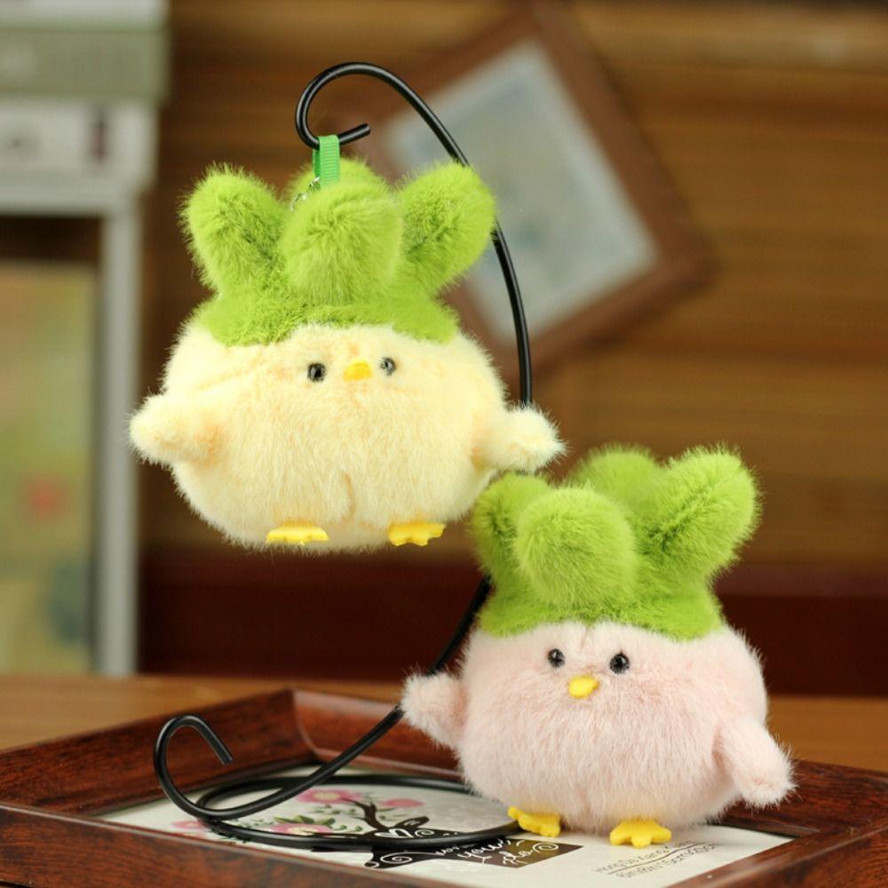With Voice Cabbage Chicken Keychain Stuffed Chicken Plush Keychain  Kid Girl Boy