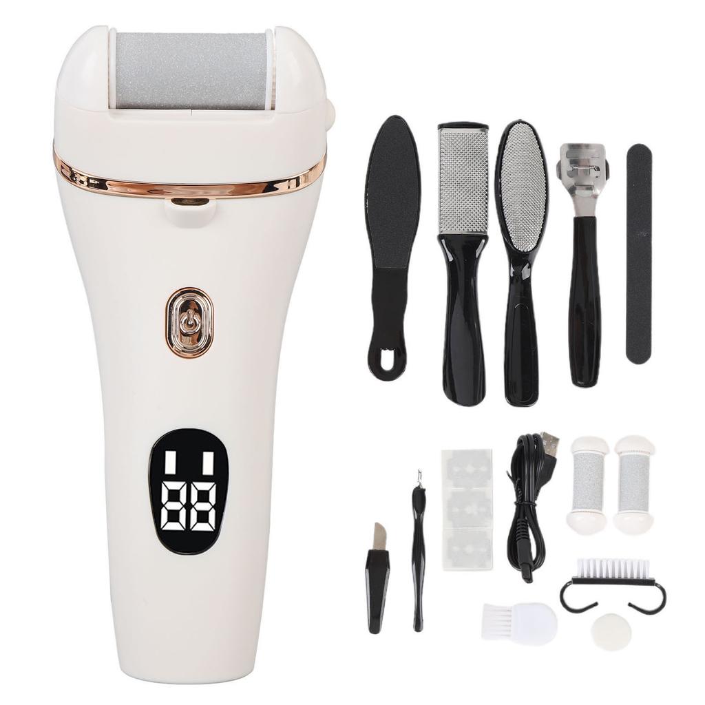Electric Callus Remover LED Lighted USB Rechargeable 2 Speed IPX7 Water Resistant Electric Foot
