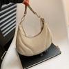 Stylish Crescent Shoulder Bag For Women 2024 Trendy Fashionable Pu Handbag With Zipper