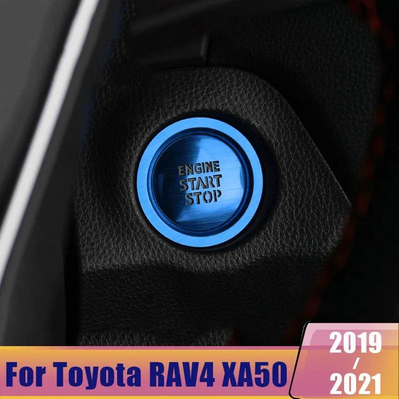 Car Engine Button Stickers One-Click Start Ring Trims Case Ignition Switch Cover For Toyota RAV4 Corolla -  2024