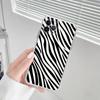 Custodia per telefono in silicone morbido con texture zebrata di mucca dalmata bianca e nera per iphone 14 13 12 11 Pro Mini XS MAX 8 7 6 Plus X XS XR