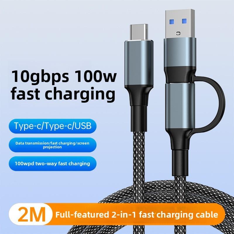 Universal 100w Fast Charging Data Cable With 4k Screen Casting For Apple Huawei Xiaomi Devices