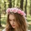 Simulation Flower Bride Garland Thai Flower Headband Elegant Wedding Headwear  Bride Headwear