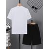 150g Needle Eye Boys' Plain Color Short Sleeve Summer Sports Set