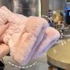 Outdoor Cycling Skiing Warm Gloves Cute Bear Logo Waterproof Thick Plush Lining Full Finger Gloves Touch Screen Motorcycle Glove