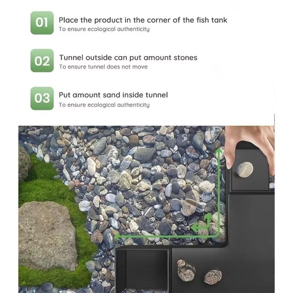 Tunnel Structure Small Fish Shrimp Concealed Room Hideouts  Suitable for 20-60cm Wide Aquarium