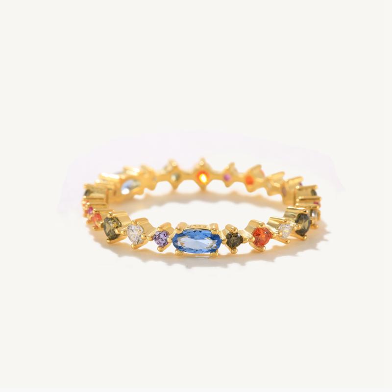 CANNER 925 Silver Original Rings Colorful Crystal Wedding Ring For Women Lovers' Minimalist Engagement Bague Femme Fine Jewerly