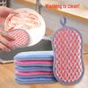 Non-Scratch Double-Sided Kitchen Sponge and Scouring Pad