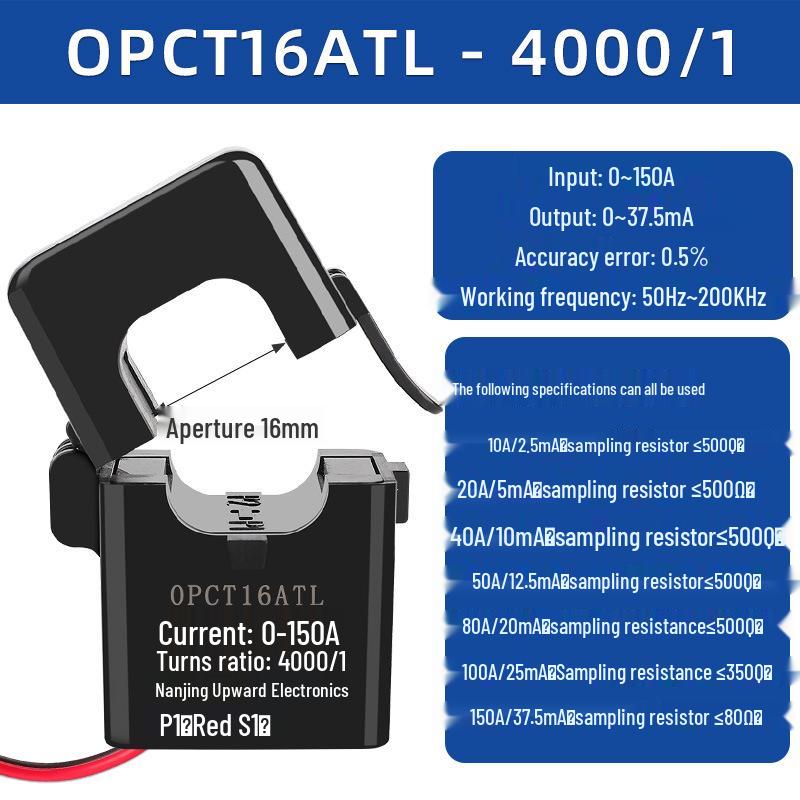 Small Open-Close Current Transformer: Open-Type, Compatible with 5A/2.5mA/5mA, 100A/20mA, 200A/333mV.