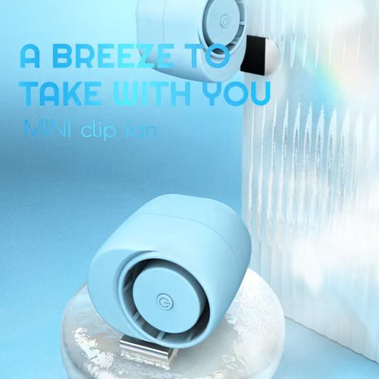 Přenosný pasový ventilátor Ultra tichý 3 rychlosti Nastavitelný Klipový Mini ventilátor