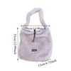Vintage Lamb Wool Shoulder Bag Harajuku Plush Underarm Bag Vintage Fluffy Tote Bag  Women