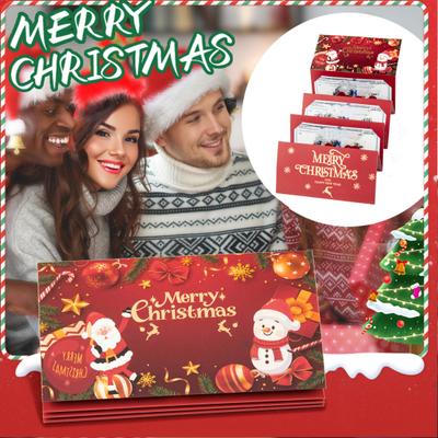 Christmas Cash Gift Envelopes Xmas Money Gift Card Holder with 6 Slots DIY Surprise Money Envelope for Holiday Party Supplies