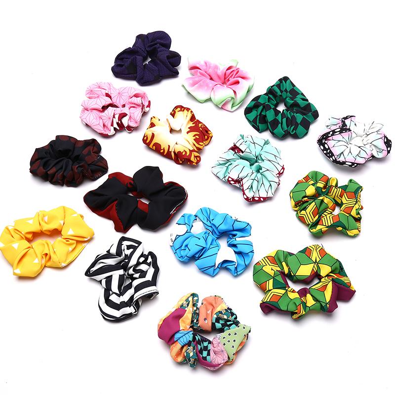 Demon Slayer: Kimetsu No Yaiba Scrunchie Elastic Handmade Headbands