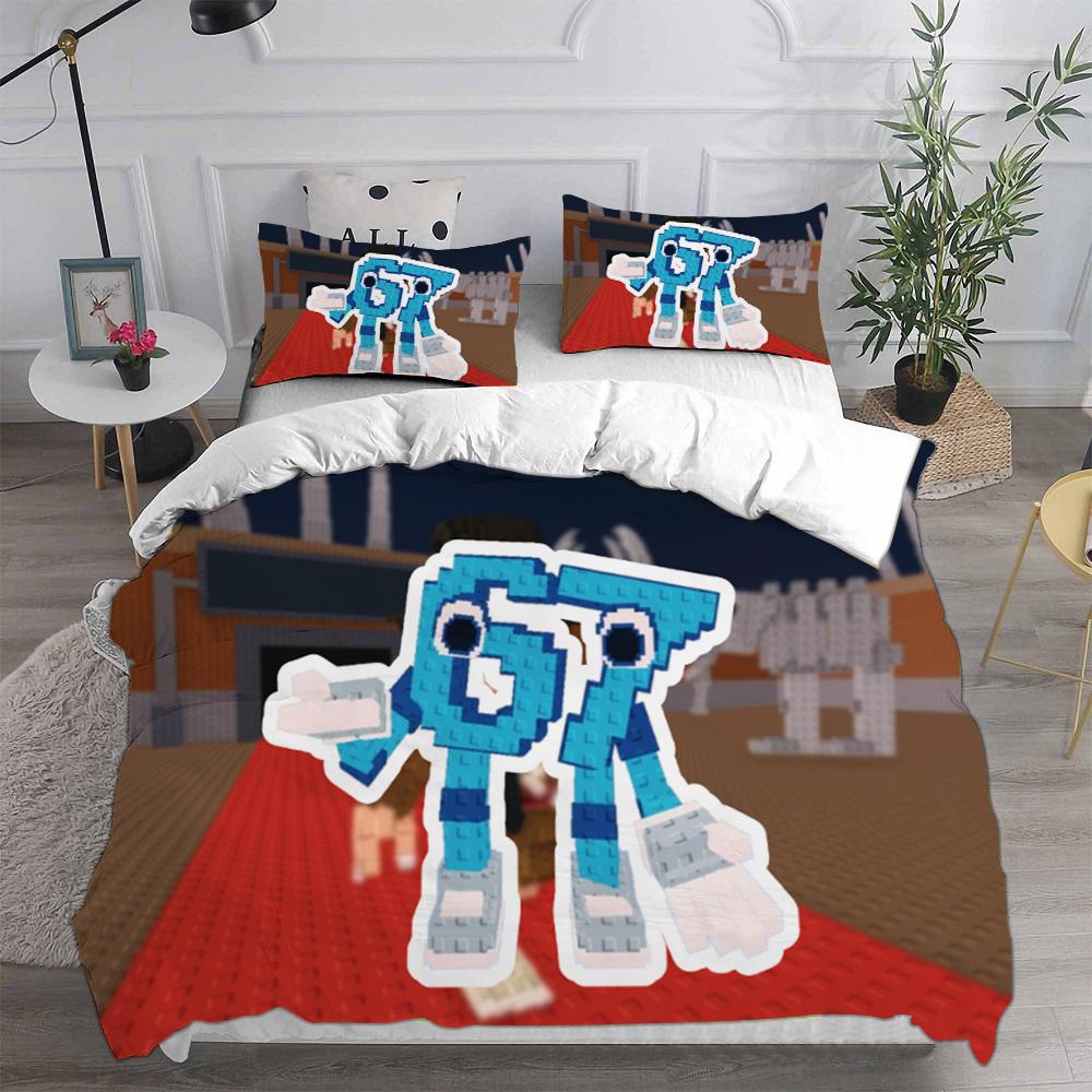Steal A Brainrot Rob Loxs Bettwäsche-Sets, Bettdecke, Steppdecke, Bettbezug, Kissenbezug, 2-3-teilige Sets, Kinder- und Erwachsenengrößen