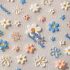 5D Summer Flower Embossed Nail Sticker Gel Polish Sticker For Nail Decoration Bear Decals Self-adhesive Sliders Manicure Design