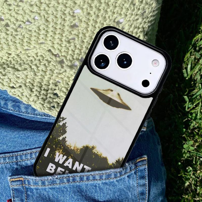Best The X Files I want to Believe Phone Case Cover for IPhone 11 12 13 14 15 16e 17 Pro Max Coque for IPhone 17 Air