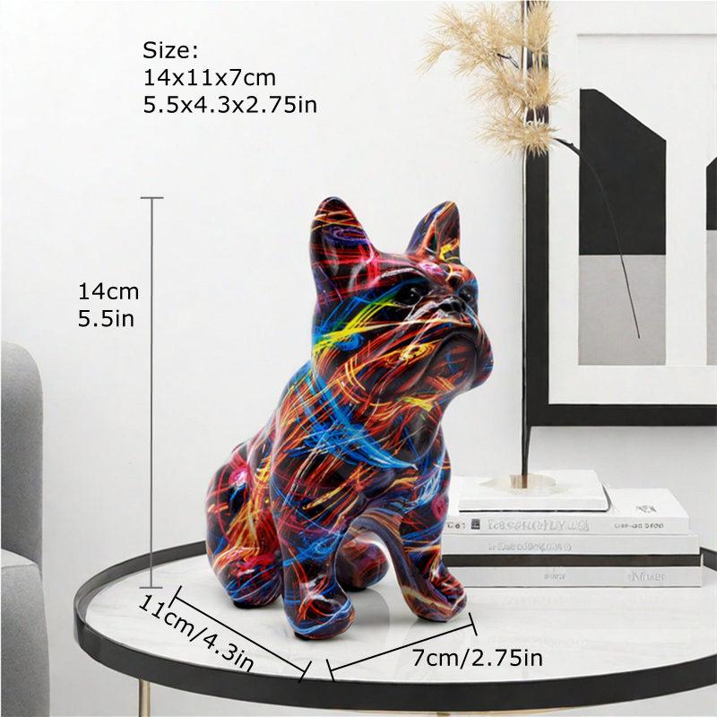 

Граффити Французский бульдог Полимерная статуэтка Настольные украшения Красочное животное Домашний питомец Собака Арт Ремесло Фигурка Интерьер Комната Настольное украшение