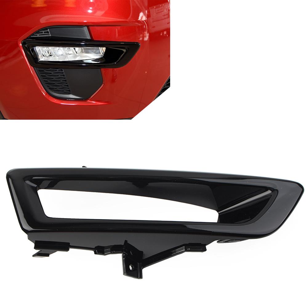 1Pcs Gloss Black Car Front Bumper Fog Light Cover Decoration Trim For Land Rover Discovery Sport 2015-2018