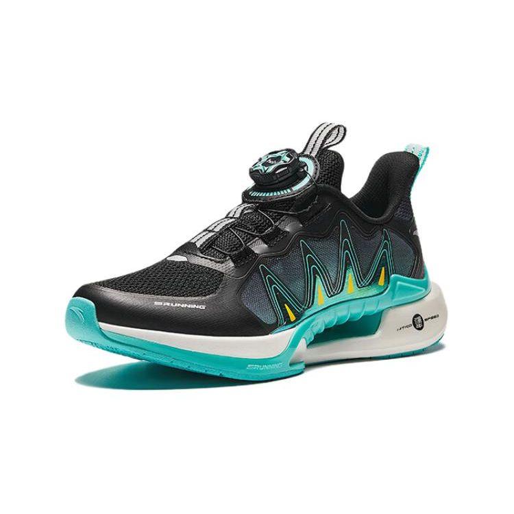 Anta Kinder Wind Chaser 6.0 Rutschfest Stoßdämpfend Abriebfest Atmungsaktiv Rückfedernd Niedrig geschnitten Laufschuhe Kinder Laufschuhe Schwarz Grün 312425517-2