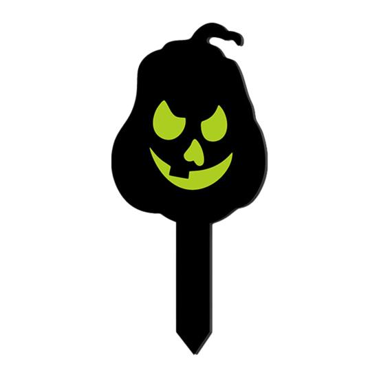 Halloween Party Festive Stakes Pumpkin Yard Sign with Stake, Glow in The Dark Outdoor Decor Spooky Silhouette Garden Stake for Outside Patio 1
