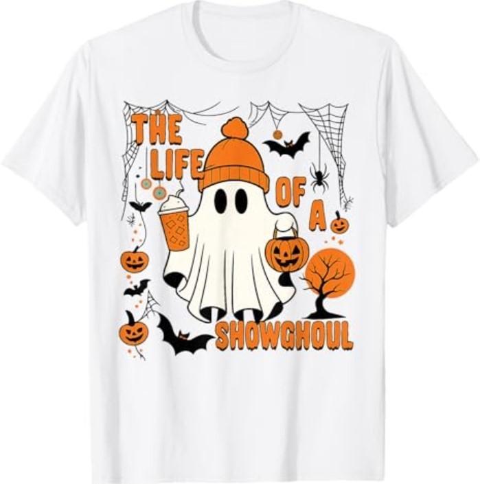 The Life of a showghoul Halloween Costume Bow Boo T-Shirt Unisex T-Shirt XXXXL