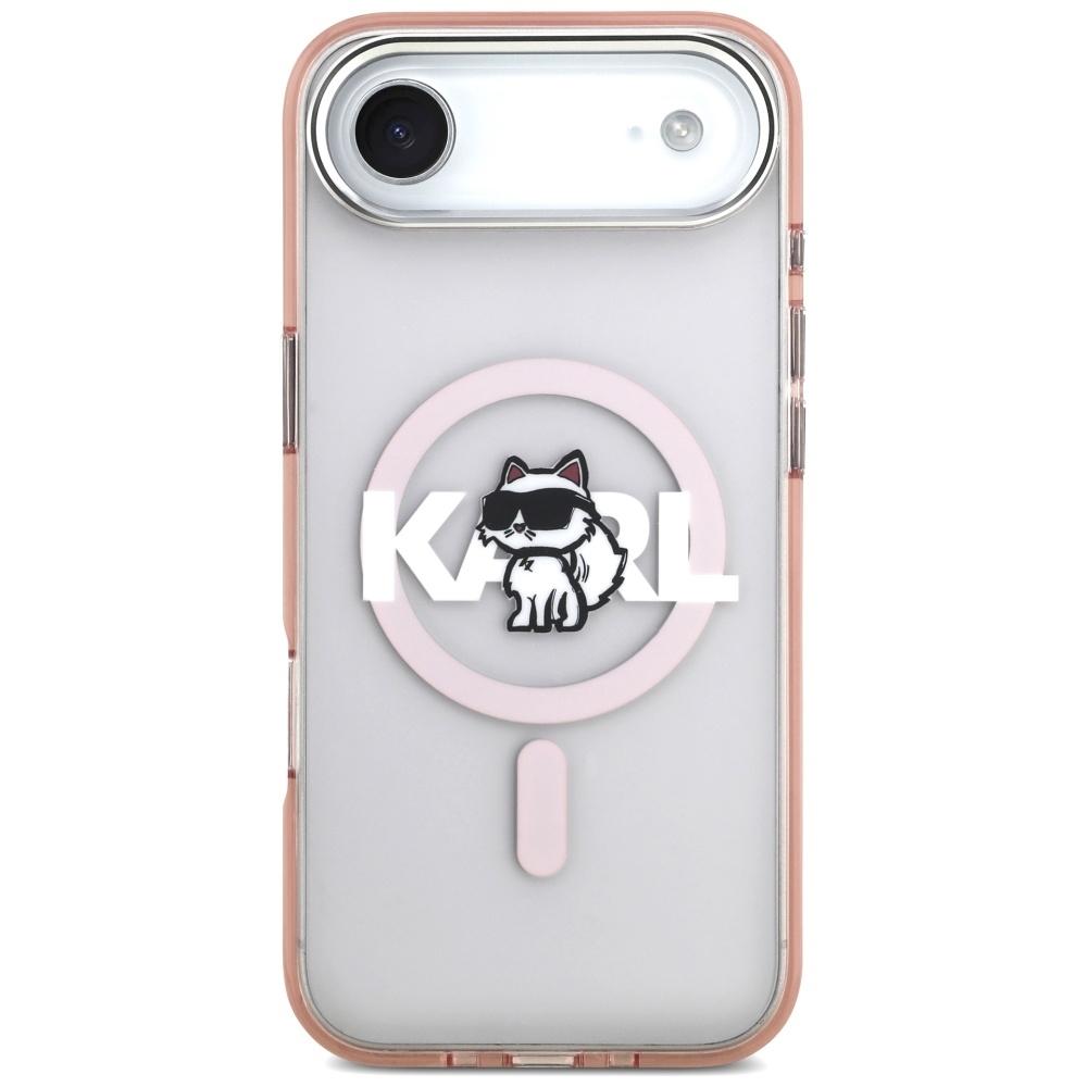 Karl Lagerfeld IML Choupette Sketch Logo MagSafe Case for iPhone Air Pink