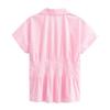 Spring 2025 Women's European & American Style Slim V-Neck Casual Shirt