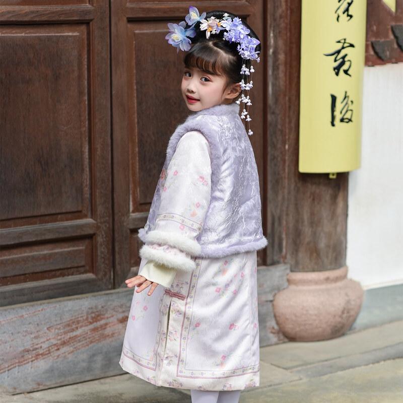 Annie Youer Girls' Winter Traditional Chinese Costume Dress
