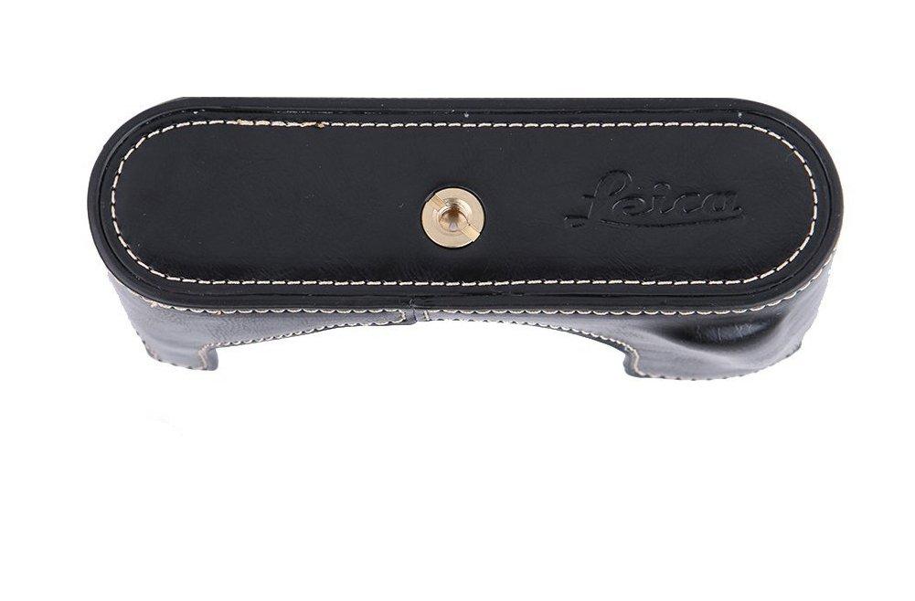 kinokoo Leica M8, M9, ME, and MM Body Case, PU Leather, Synthetic Leather, Lightweight, with Tripod Hole (Black)