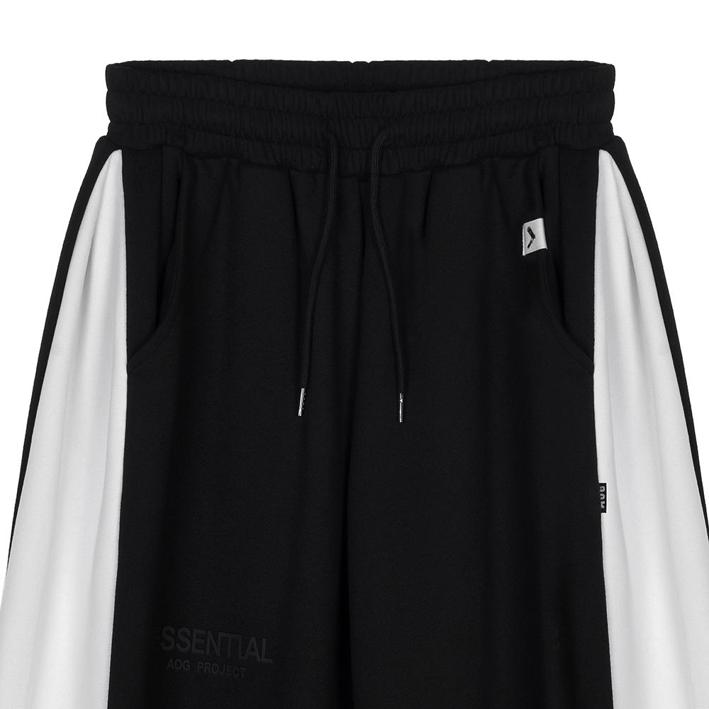 AOG PROJECT Essential Balloon Wide Sweatpants (Cut-Out White Contrast)