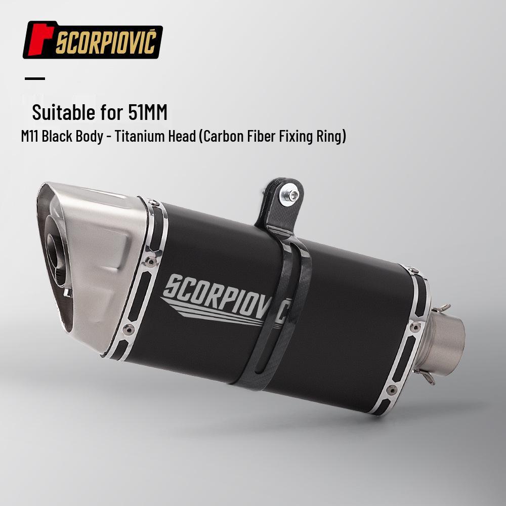 Universal M11 Exhaust Pipe for Motorcycle Mods MT07 ZX10R 703RR 321RR 650NK