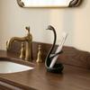 3D Printed Elegant Swan Storage Rack with Ventilation And Draining Base, Multi-Purpose Toothbrush Holder Pen Organizer Cutlery Stand for Bathroom