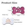 Dog Bone ID Tag-Solid Zinc Alloy Pet Name Plate with Laser Engraving Durable Anti-Lost Identity Charm for Dogs & Cats