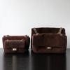 Geantă Crossbody Vintage Chic de Lux din Piele Mată cu Textură de Piele de Cămilă și Lanț Matlasat
