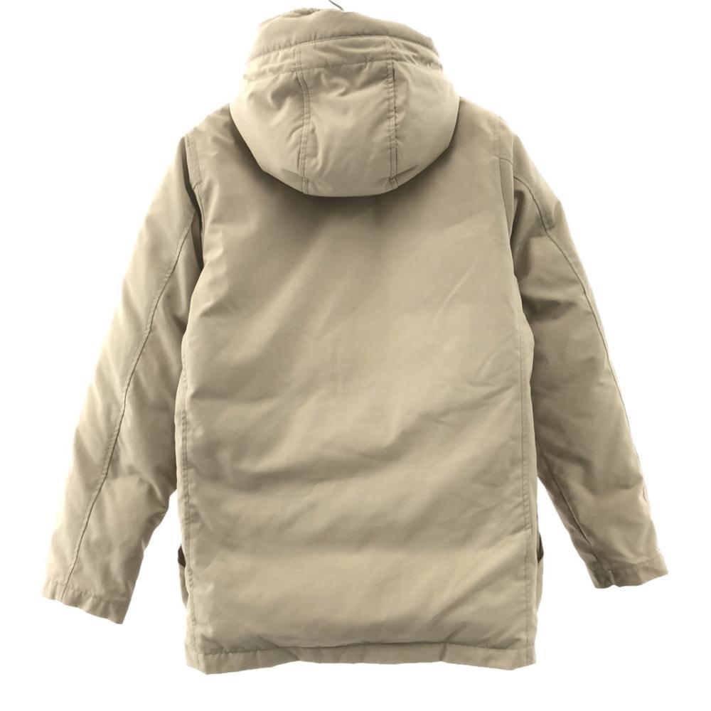 Chaqueta de plumón con capucha y parche con el logo de Danton 34 beige Mujer Usado