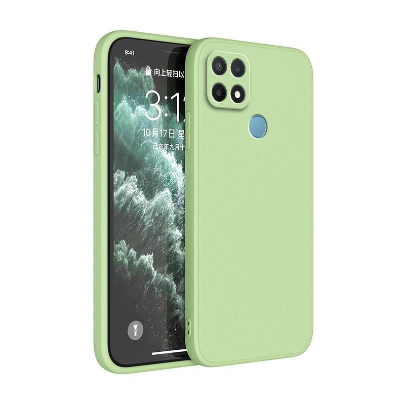 Originálny mäkký obal pre OPPO A15 A15S A35 2021 Coque Ochrana objektívu Nárazuvzdorný Štvorcový Tekutý Silikónový Luxusný Klasický Kryt Funda