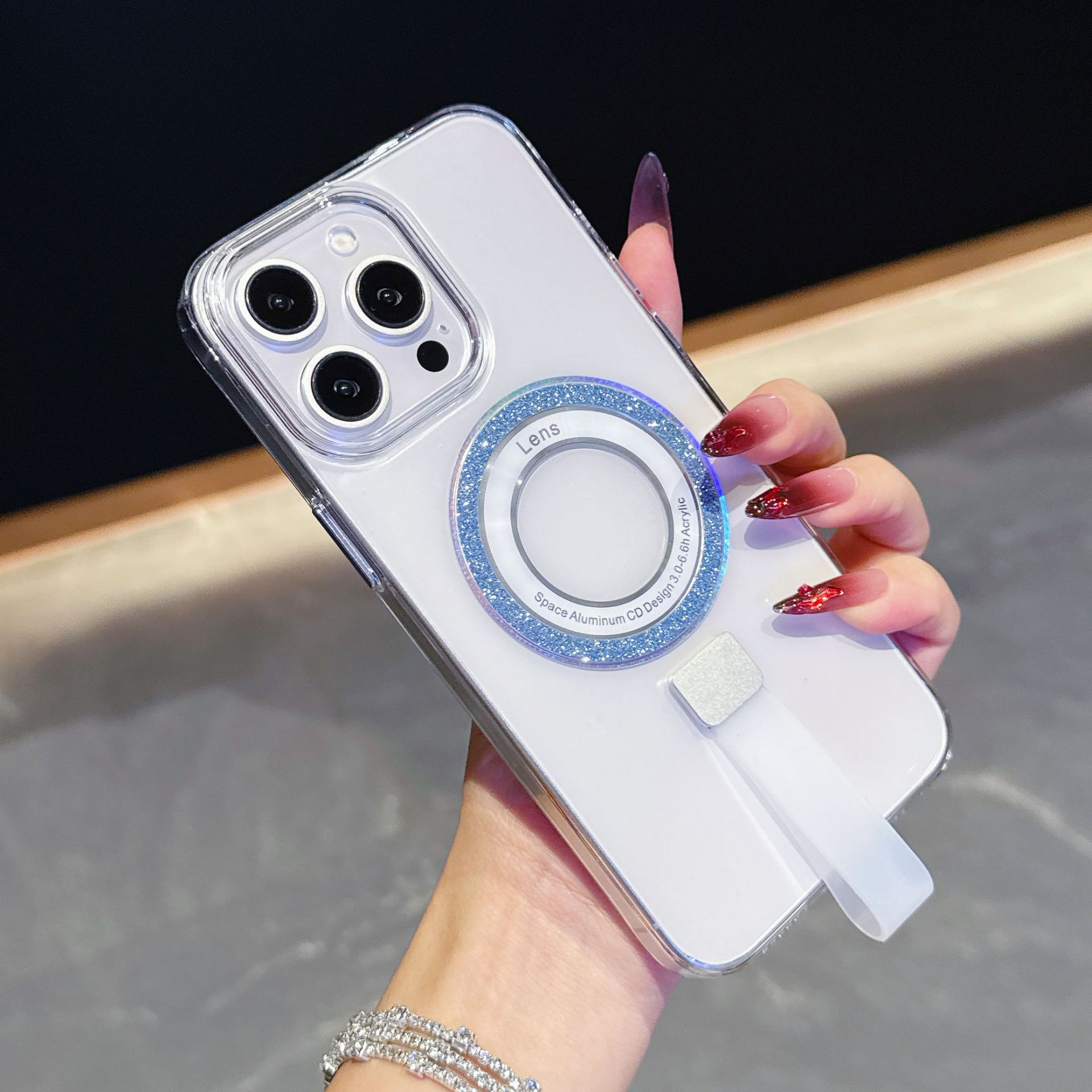 

Transparent Shockproof Apple 15 ProMax Bracelet Case iPhone13promax