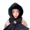 New Plush Hat and Scarf for Women Autumn and Winter New Fashion Plush Warm Ear Protection and Windproof Three Piece Korean Version