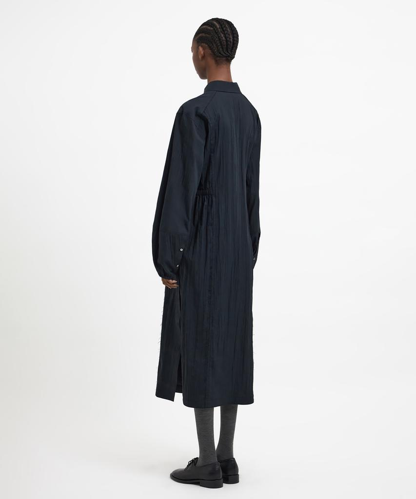 Youth Side-Slit Shirt Dress - Black