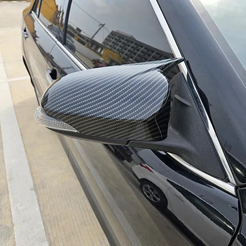 Car Decoration Door Mirror Cover For Toyota Camry Corolla Avensis Auris 2014 2015 2016 2017 2018 Carbon Fiber Glossy Black