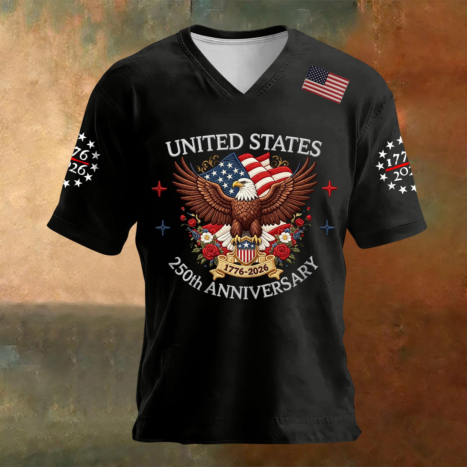 Men s Summer V-neck Printed Short-Sleeve Casual Comfortable Short-Sleeve XXXL чёрный