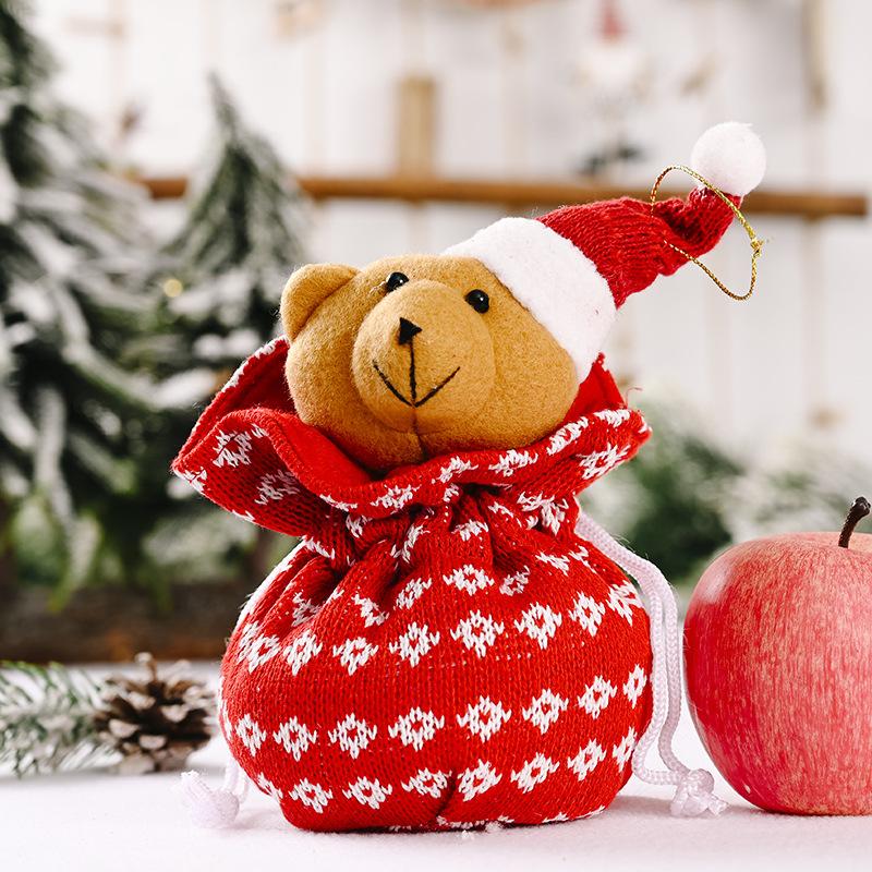 Creative Christmas tote bag three-dimensional doll candy bag bundle pocket decoration gift bag