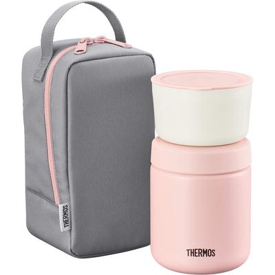 Thermos Conjunto de Almoço Sopa Isolado a Vácuo 300ml Rosa Cinza JBY-551 P-GY