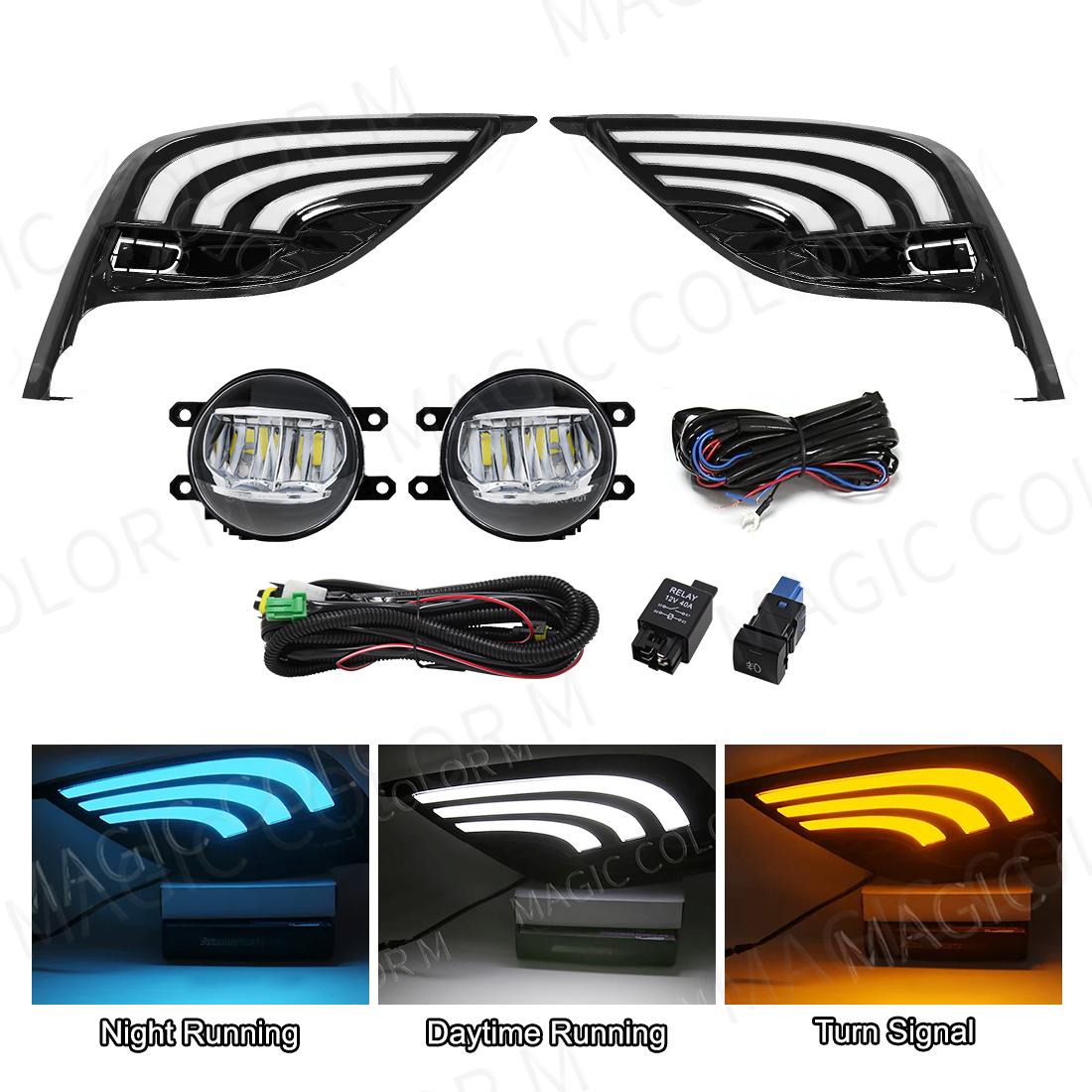 81482-06190 81481-06220 Led Fog Lights DRL Daylights for Toyota Camry    Bumper Cover Lamp Daytime Running Lamp