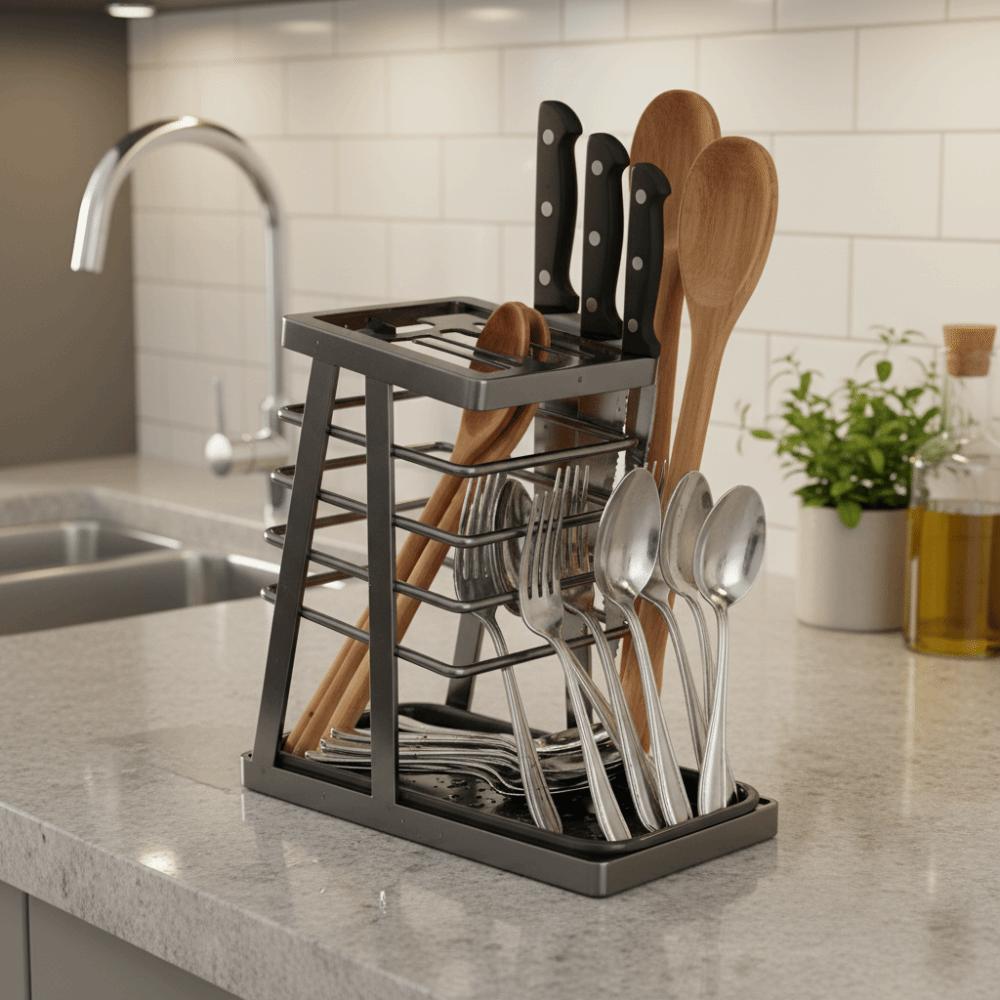 Thickened Cutlery Holder Rustproof Kitchen Storage Holders Countertop Organization