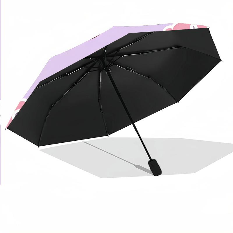 Custom Text Automatic 8 Bone Umbrella, Portable Sun Rain Protection UmbrellaHello Kitty
